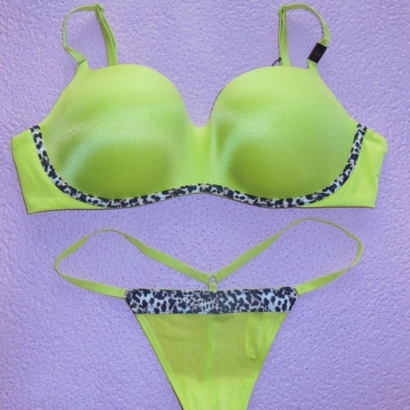 VS KNOCKOUT Push Up Balconet Bra & Thong SET - Picture 1 of 4